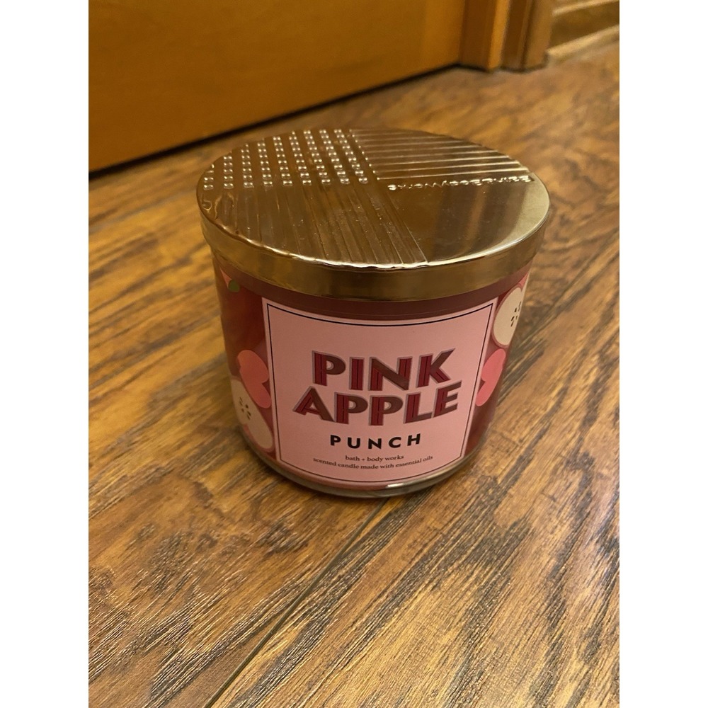 White Barn Pink Apple Punch 3 Wick Candle 14.5 oz. NEW Bath & Body Works BBW